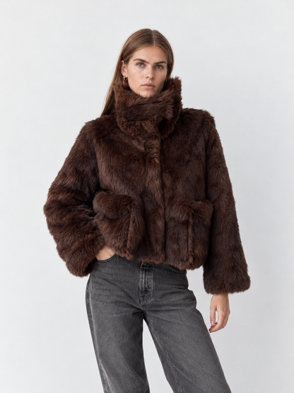 Curated vintage fur jacket