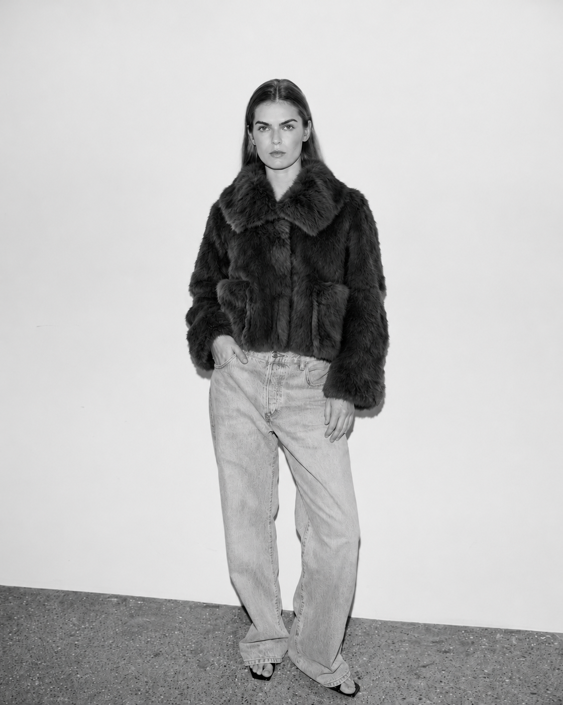 Curated vintage fur jacket