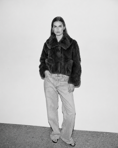 Curated vintage fur jacket