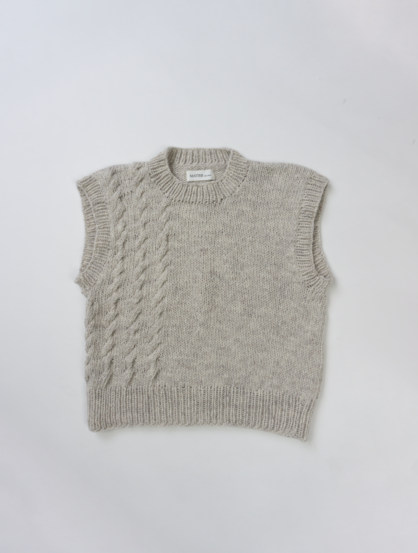 Light Grey Cable Vest