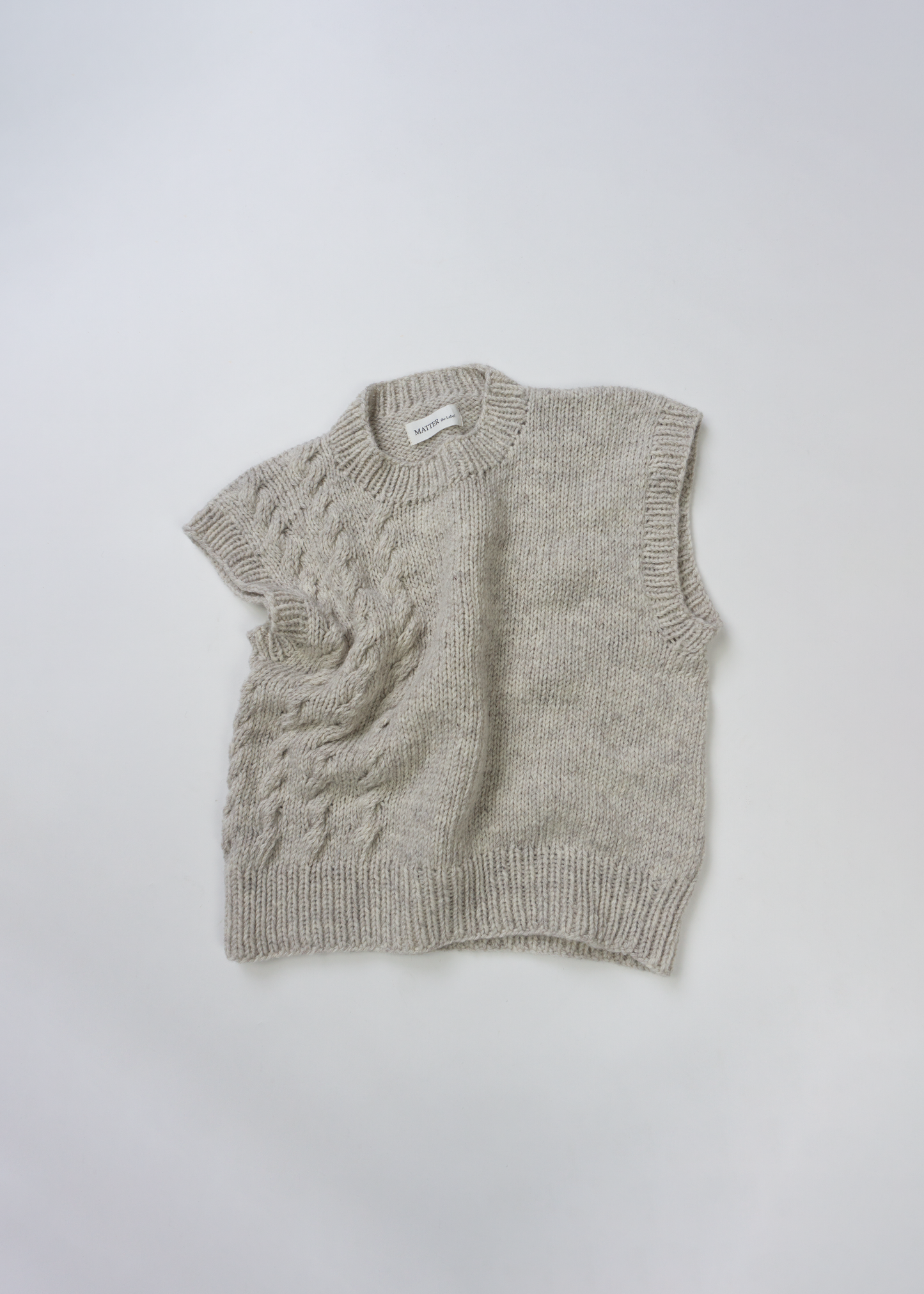 Light Grey Cable Vest